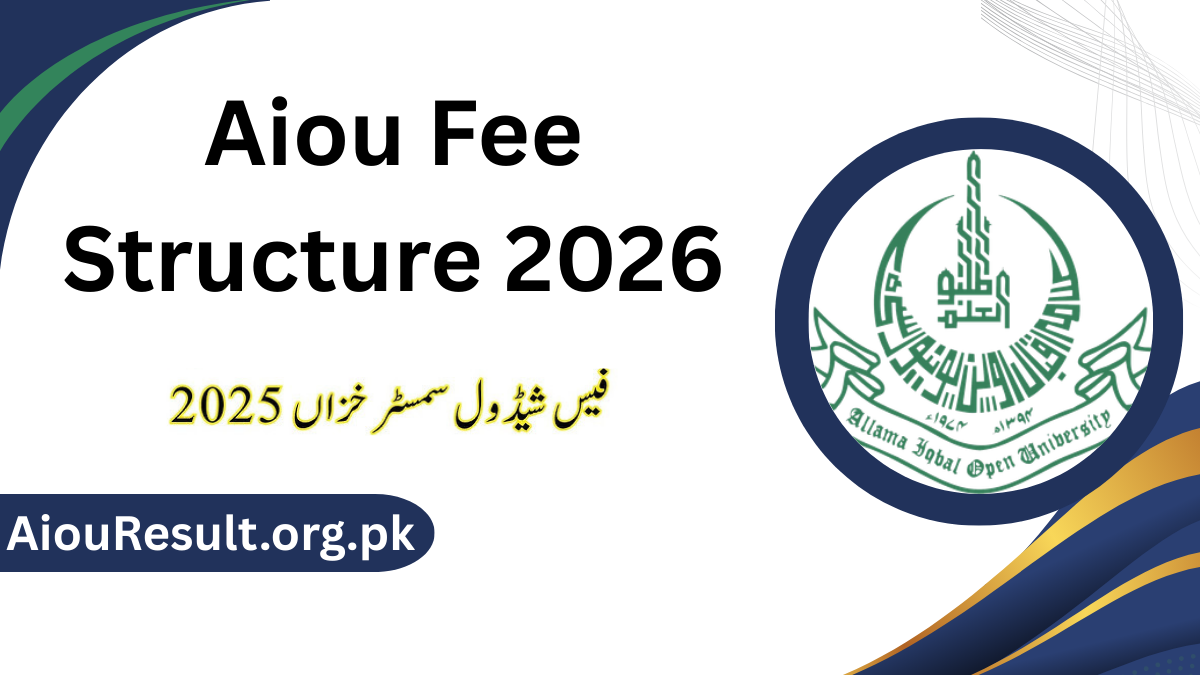 Aiou Fee Structure 2026 [Matric FA, BA & MA]
