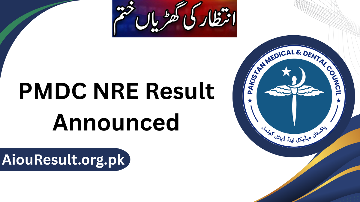 PMDC NRE Result 2026 by Roll No