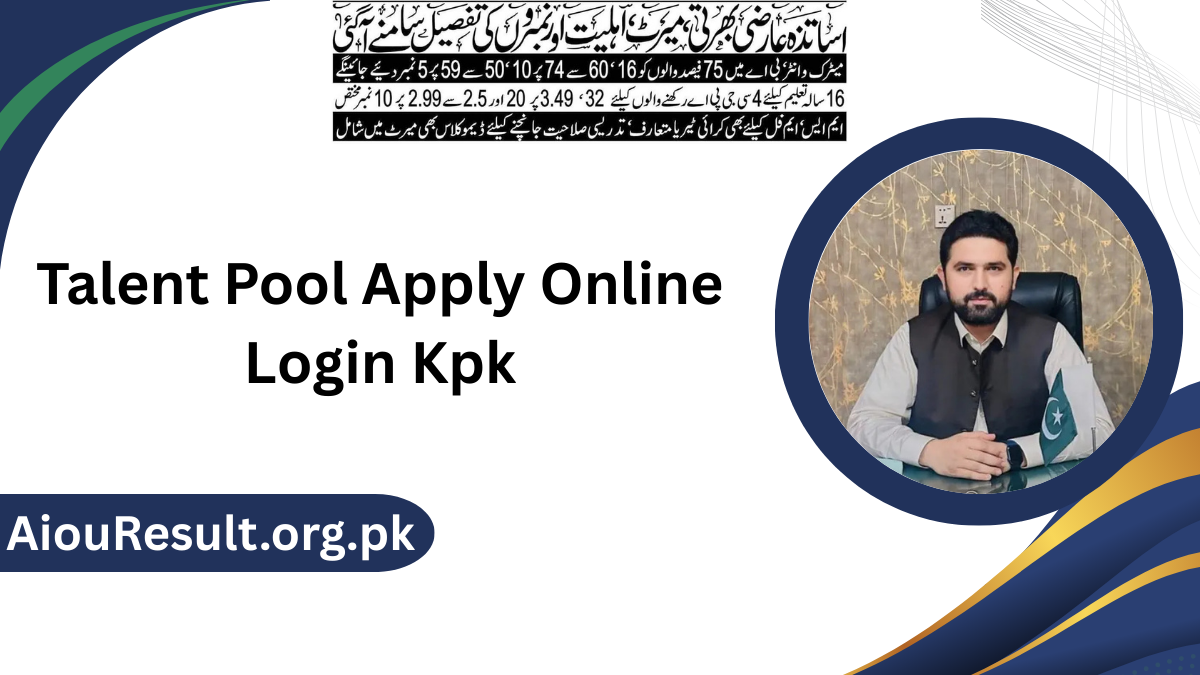 Talent Pool Apply Online Login Kpk [PST Teachers Recruitment 2026]